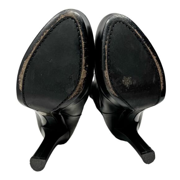 Gucci Josephine Black Horsehead Horsebit Knee High Tall Platform Boots size 38.5 - Picture 5 of 16